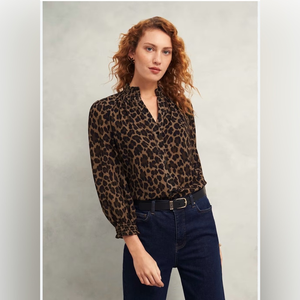 J. Crew Leopard Print Women's Top size small